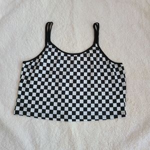 Shein checkered crop top